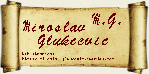 Miroslav Glukčević vizit kartica